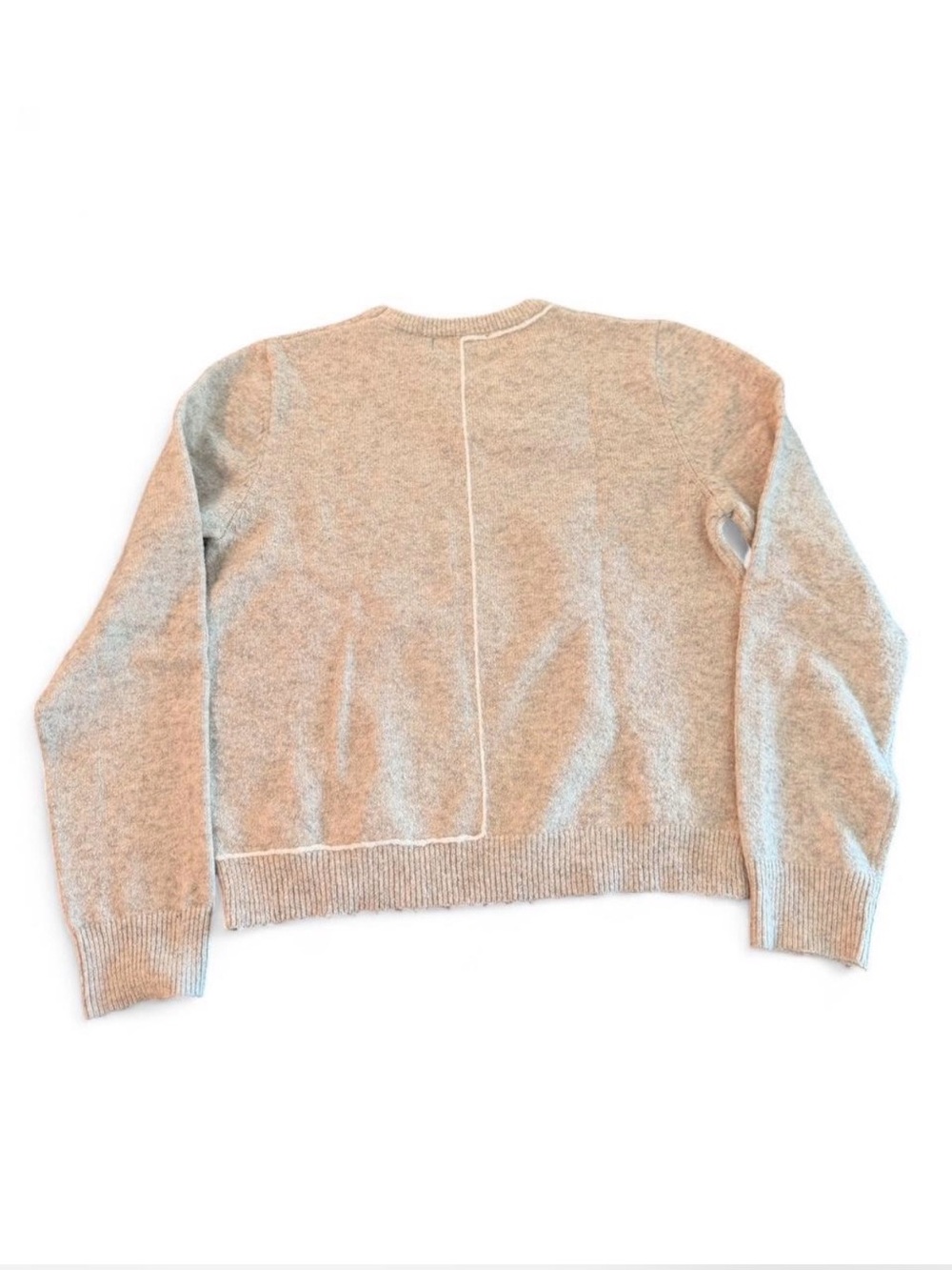 Pinch Light Grey Crewneck Sweater with Contrasting Stitch - Picture 4 of 5